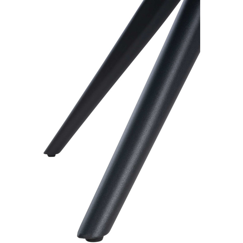 Fauteuil de table pivotant en Tissu Noir Métal Noir Mat Mertio  - 6