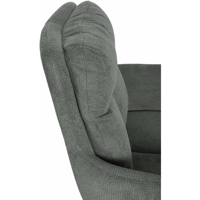 Fauteuil de table pivotant en Tissu Gris clair Métal Noir Mat Mertio - 2