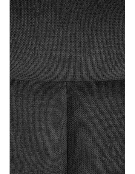 Fauteuil de table pivotant en Tissu Gris foncé Métal Noir Mat Mertio  - 3