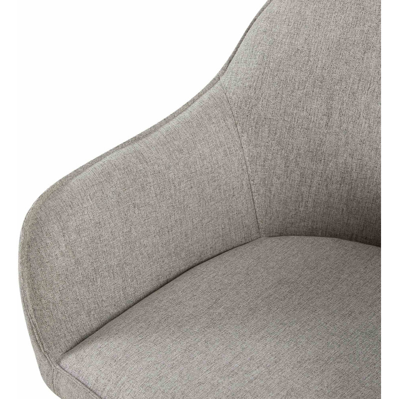 Fauteuil de table moderne en Tissu Gris Métal Noir Timalo - 6