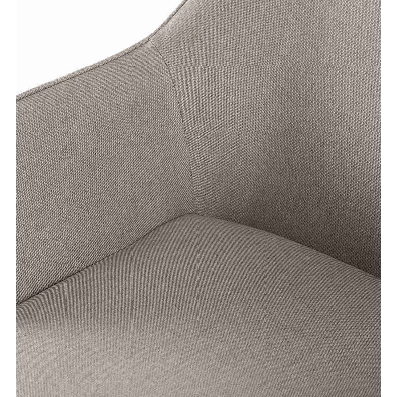 Fauteuil de table moderne en Tissu Gris clair Métal Noir Kravi - 6