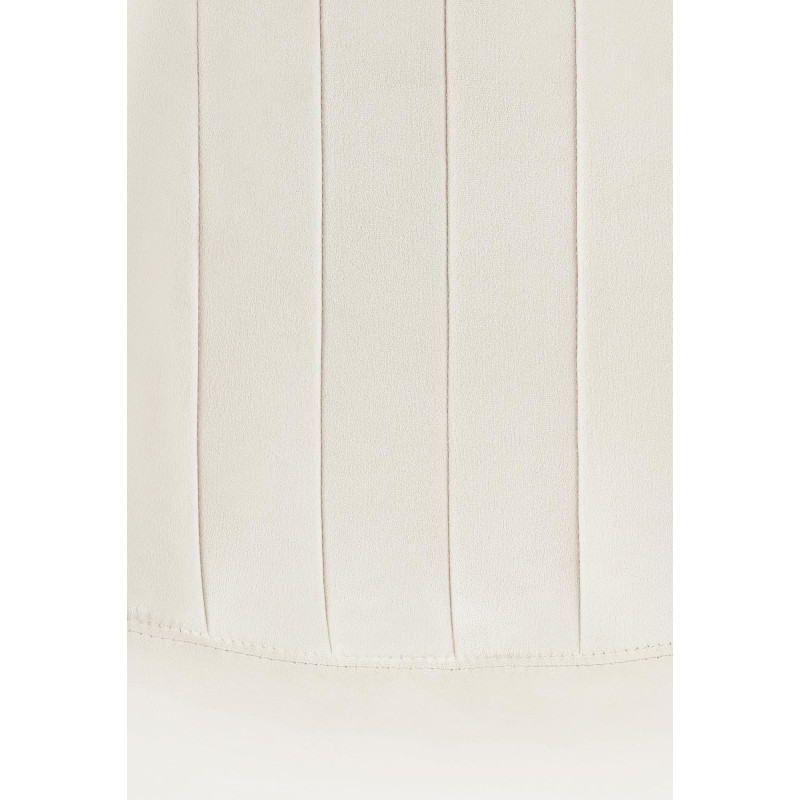 Chaise moderne en Velours Blanc Métal Noir Ivina - 2