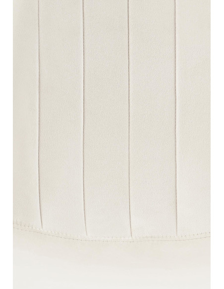 Chaise moderne en Velours Blanc Métal Noir Ivina - 2