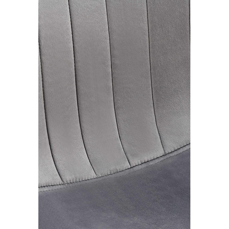 Chaise moderne en Velours Gris foncé Métal Noir Ivina - 2
