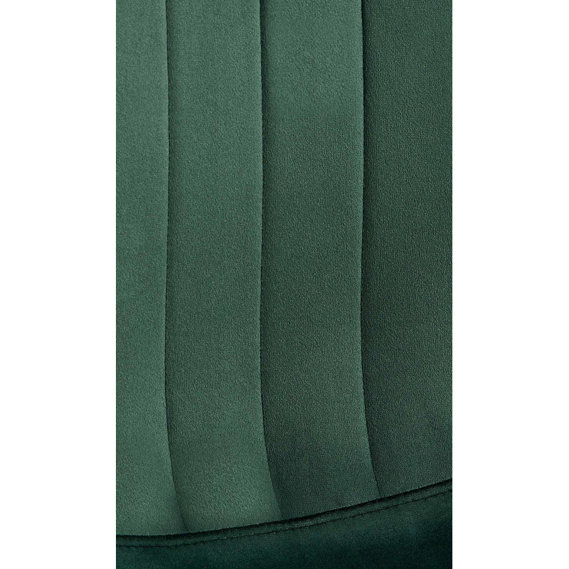 Chaise moderne en Velours Vert Métal Noir Ivina - 2