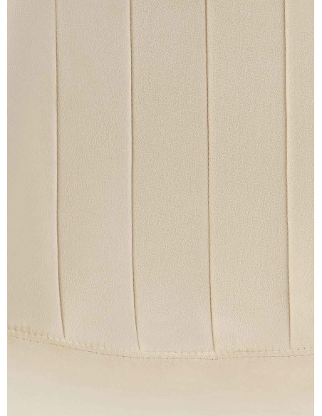 Chaise moderne en Velours Blanc crème Métal Noir Ivina - 2