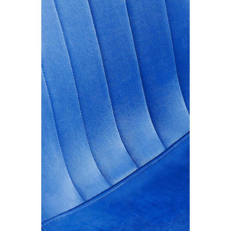 Chaise moderne en Velours Bleu Métal Noir Ivina - 2