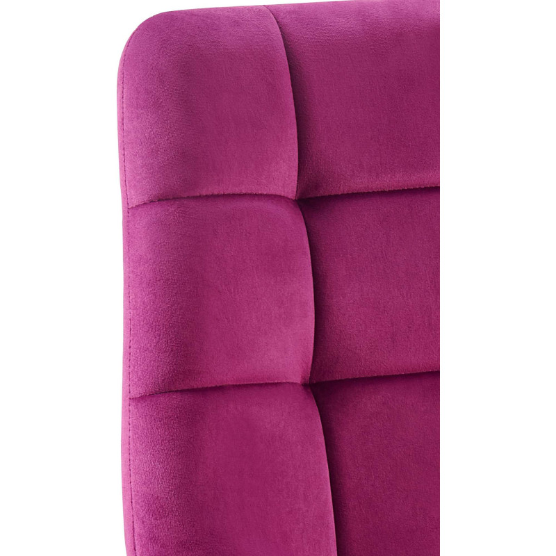 Chaise moderne en Velours Violet Métal Noir Mat Delphine - 6