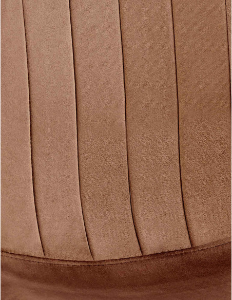 Chaise moderne en Velours Marron Métal Noir Ivina - 2