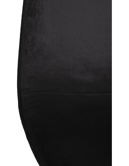 Chaise moderne en Velours Noir Métal Noir Jerana - 6