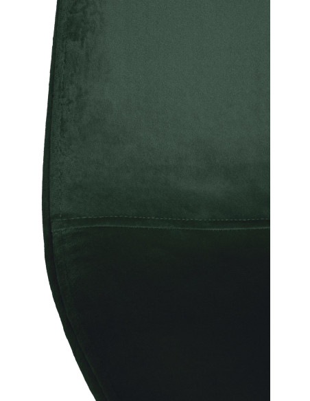 Chaise moderne en Velours Vert foncé Métal Noir Jerana - 6
