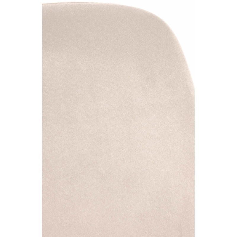 Chaise moderne en Velours Blanc crème Métal Noir Mat Valia - 6