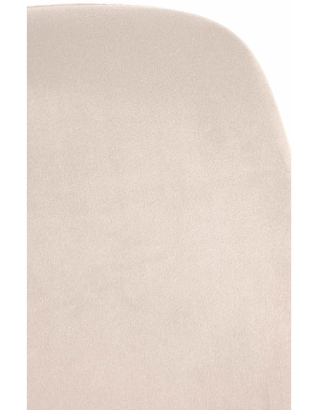 Chaise moderne en Velours Blanc crème Métal Noir Mat Valia - 6