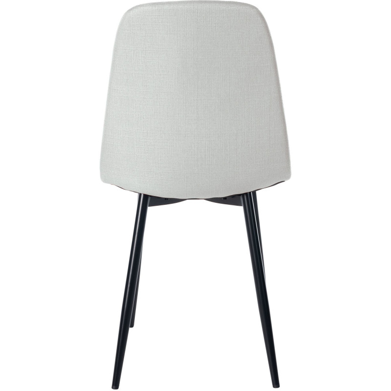 Chaise moderne en Tissu Blanc crème Métal Noir Jerana - 3