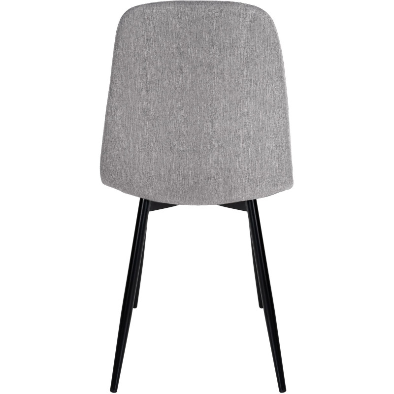 Chaise moderne en Tissu Gris clair Métal Noir Jerana - 3