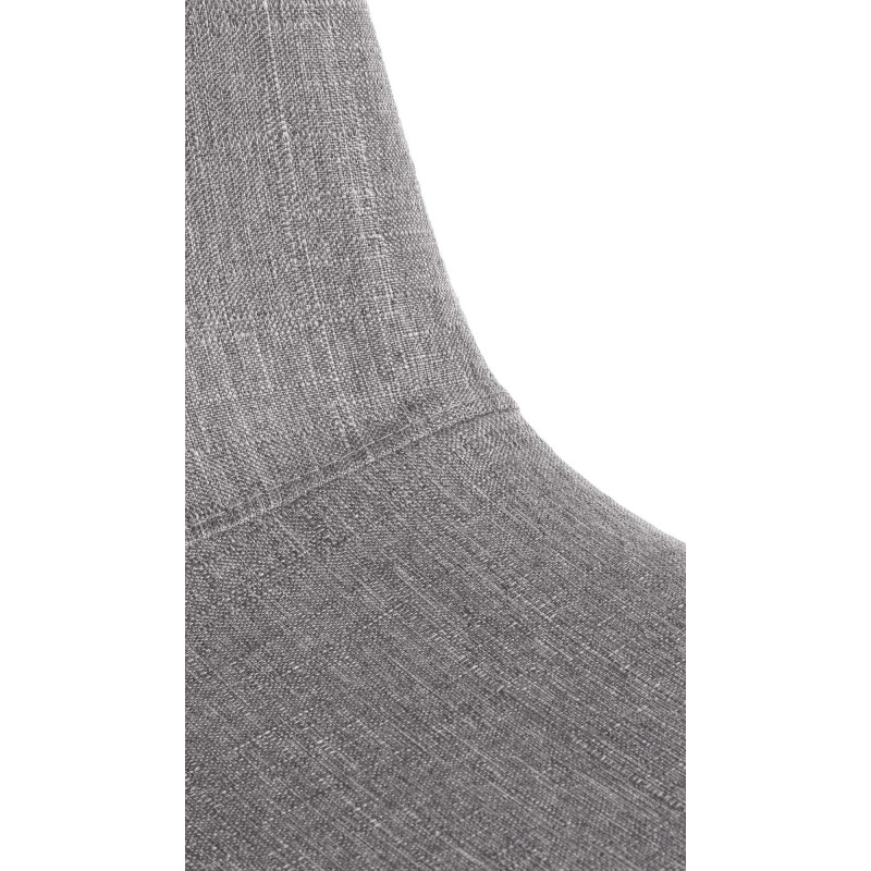 Chaise moderne en Tissu Gris clair Métal Noir Jerana - 4