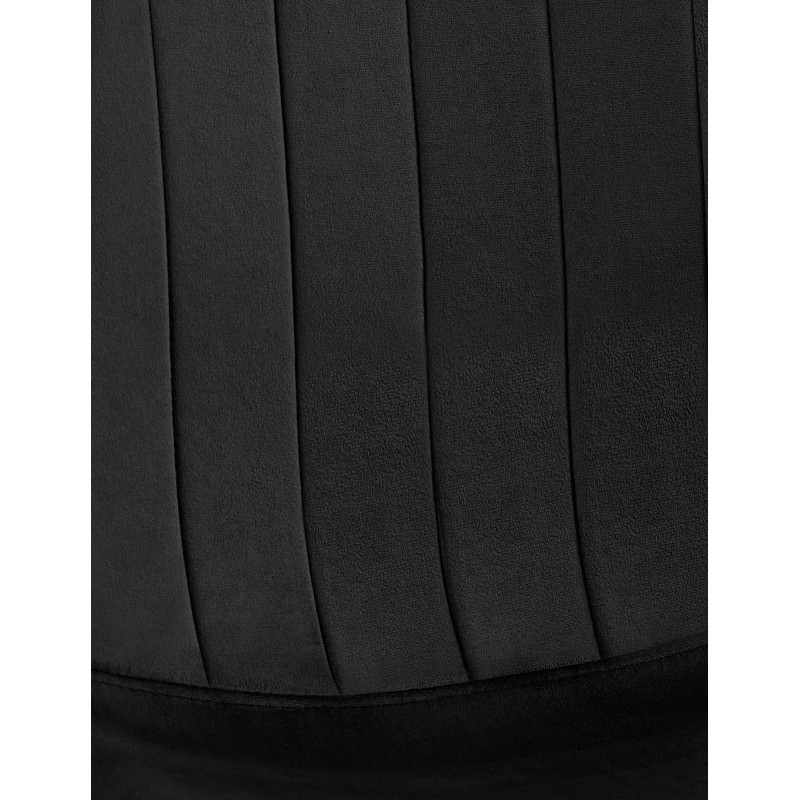 Chaise moderne en Velours Noir Métal Noir Ivina - 2