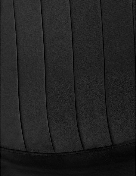 Chaise moderne en Velours Noir Métal Noir Ivina - 2