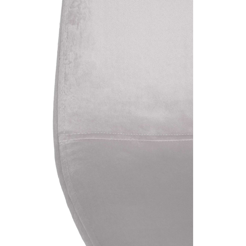 Chaise moderne en Velours Blanc crème Métal Noir Jerana - 4