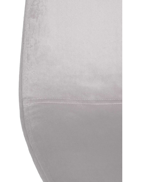 Chaise moderne en Velours Blanc crème Métal Noir Jerana - 4