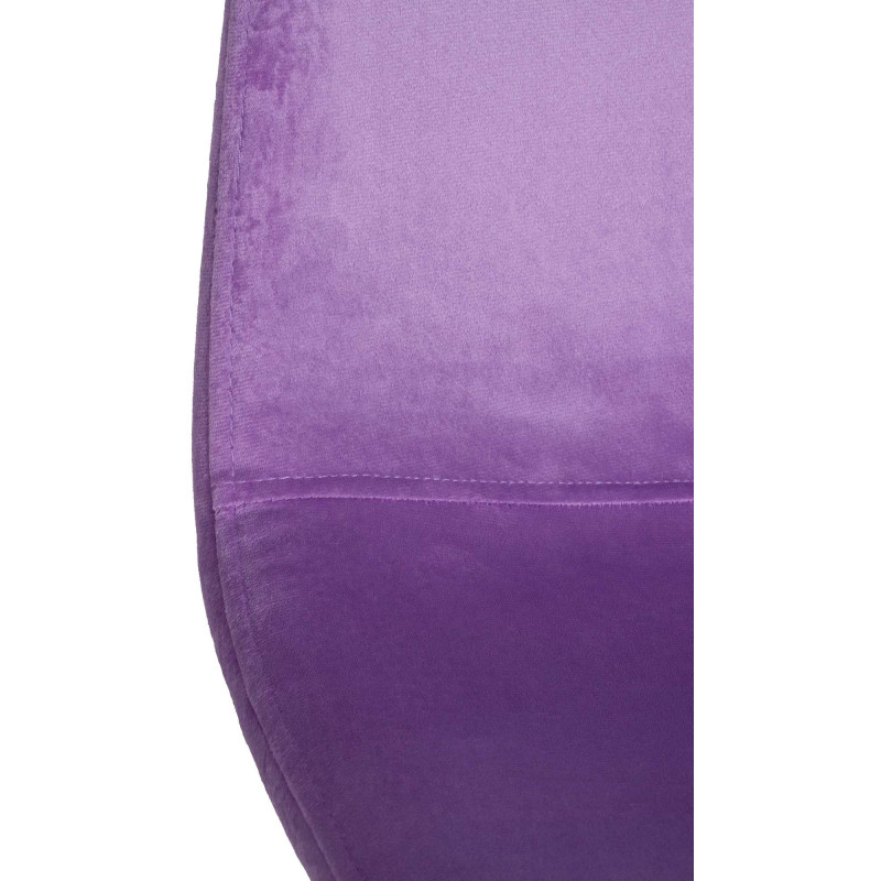 Chaise moderne en Velours Lilas Métal Noir Jerana - 4
