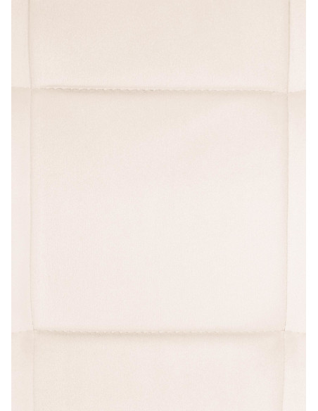 Chaise moderne en Velours Blanc crème Métal Noir Mat Gladina - 3