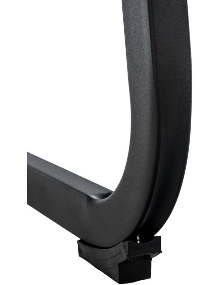 Chaise moderne en Velours Blanc crème Métal Noir Mat Gladina - 4