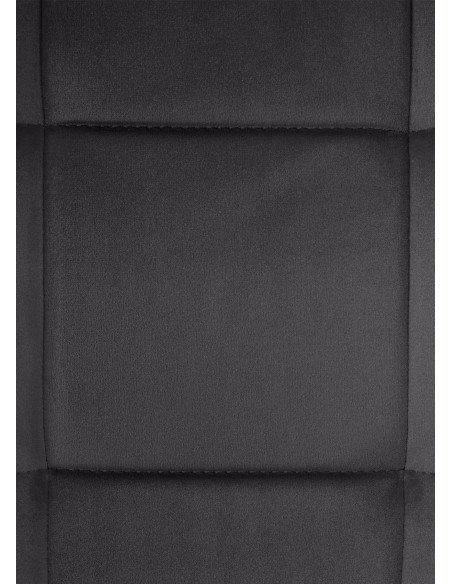 Chaise moderne en Velours Noir Métal Noir Mat Gladina - 3