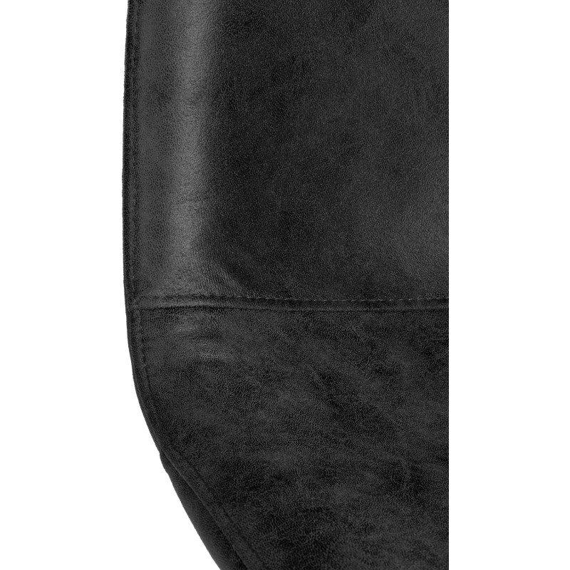 Chaise moderne en Polyuréthane Gris foncé Métal Noir Jerana - 4