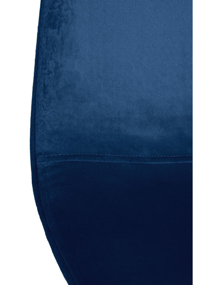 Chaise moderne en Velours Bleu foncé Métal Noir Jerana - 6