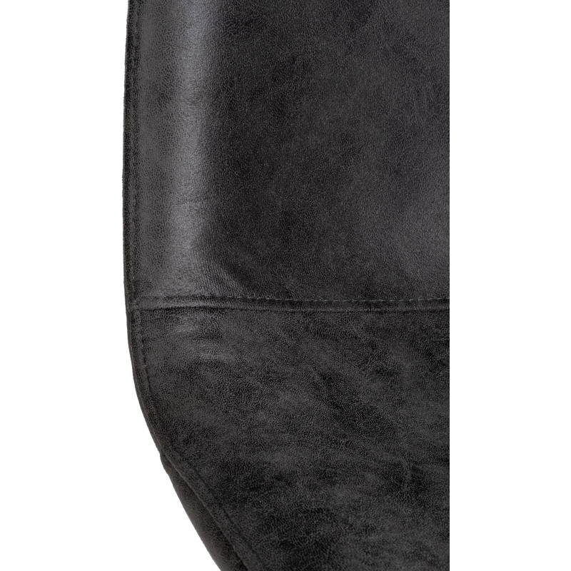 Chaise moderne en Polyuréthane Gris foncé Métal Noir Jerana - 4