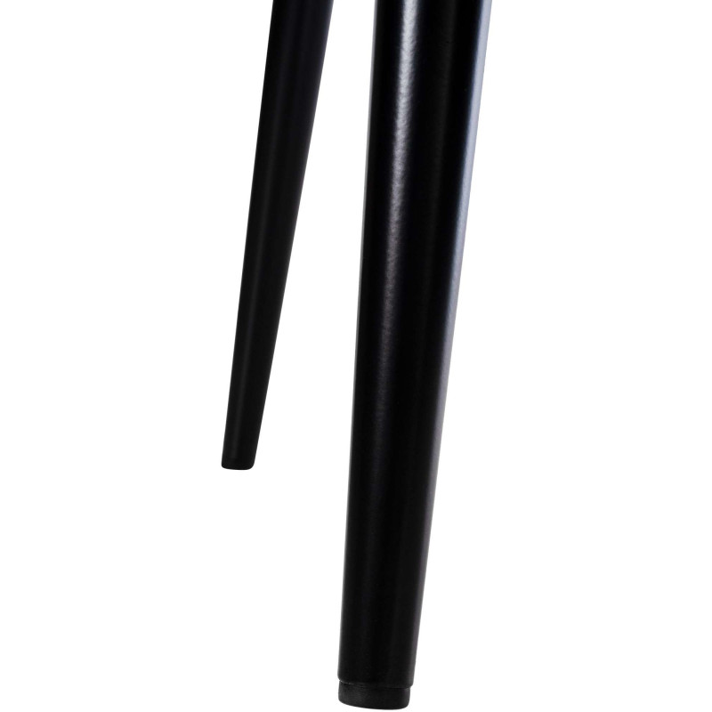 Chaise moderne en Polyuréthane Gris foncé Métal Noir Jerana - 5