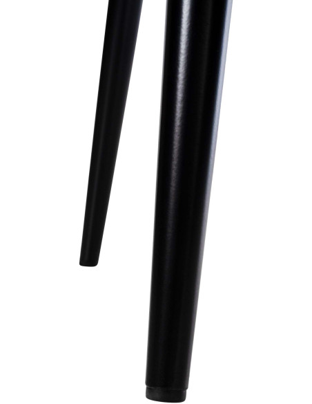 Chaise moderne en Polyuréthane Gris foncé Métal Noir Jerana - 5