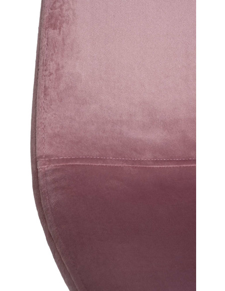 Chaise moderne en Velours Rose Métal Noir Jerana - 4