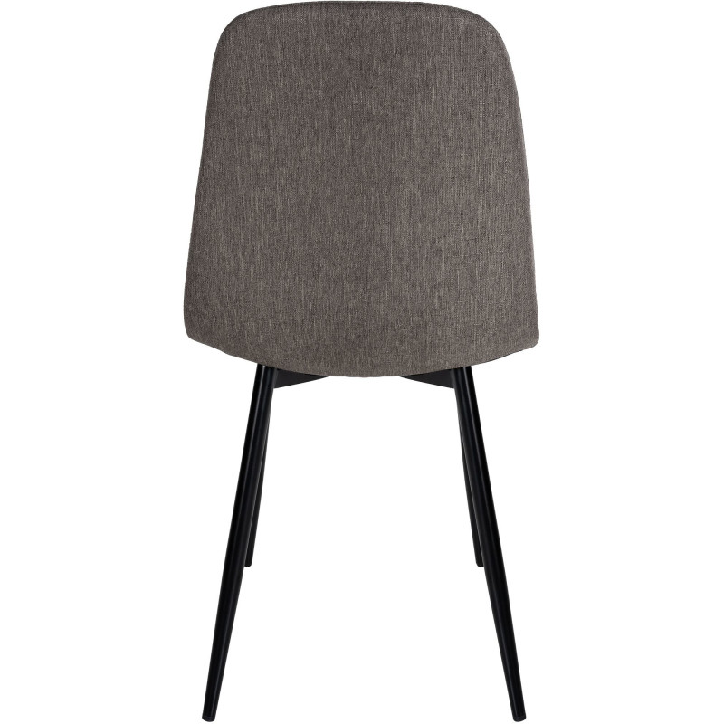 Chaise moderne en Tissu Taupe Métal Noir Jerana - 3