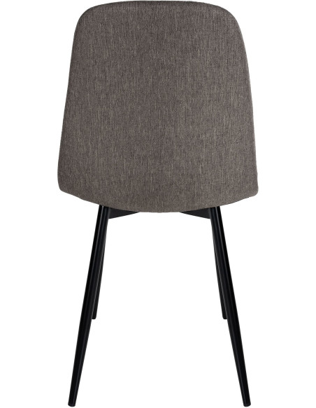 Chaise moderne en Tissu Taupe Métal Noir Jerana - 3