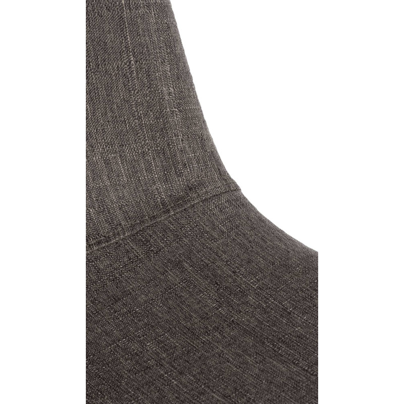 Chaise moderne en Tissu Taupe Métal Noir Jerana - 4