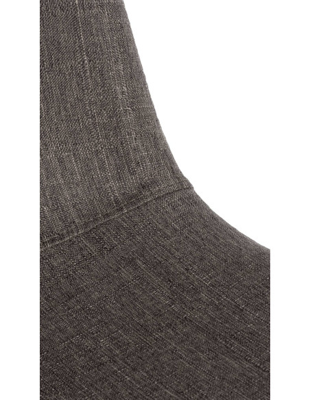 Chaise moderne en Tissu Taupe Métal Noir Jerana - 4