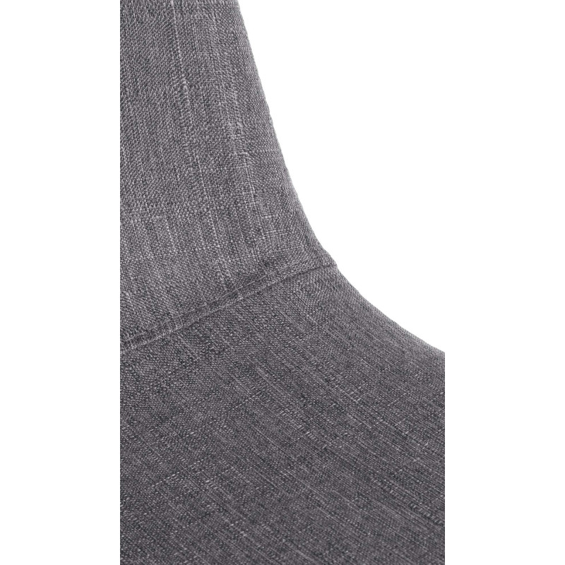 Chaise moderne en Tissu Gris foncé Métal Noir Jerana - 4