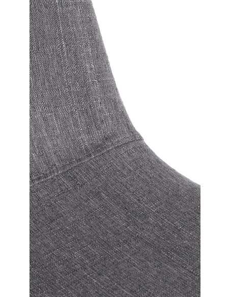 Chaise moderne en Tissu Gris foncé Métal Noir Jerana - 4