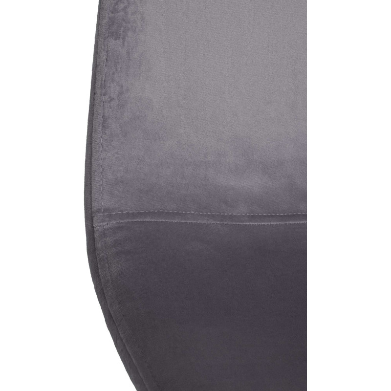 Chaise moderne en Velours Gris foncé Métal Noir Jerana - 4
