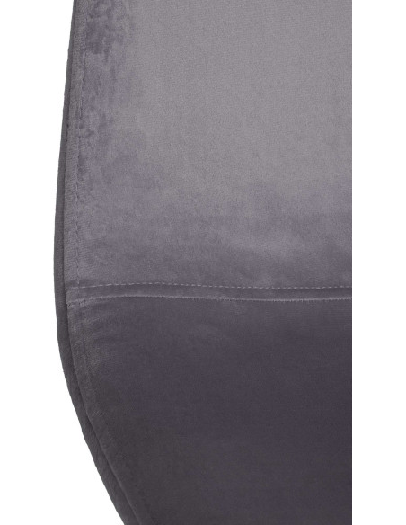 Chaise moderne en Velours Gris foncé Métal Noir Jerana - 4