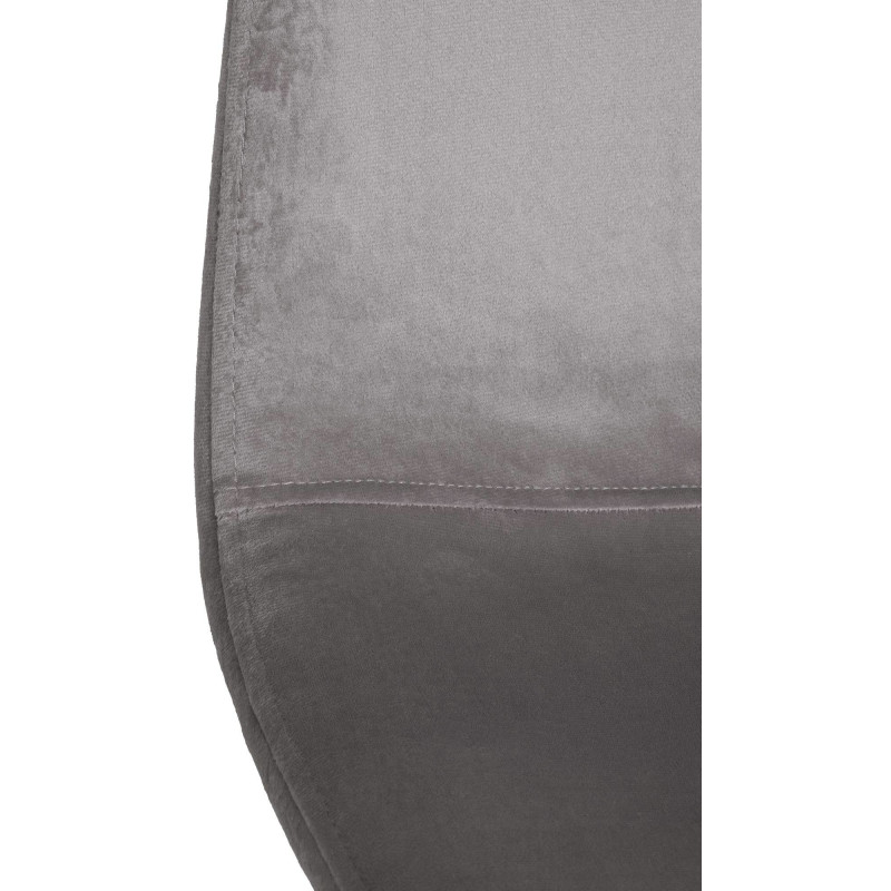 Chaise moderne en Velours Gris clair Métal Noir Jerana - 4