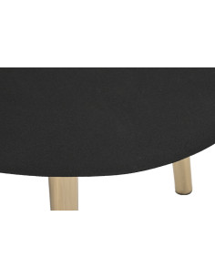 Table basse moderne Ovale en Métal Noir Doré Walina - 1 2