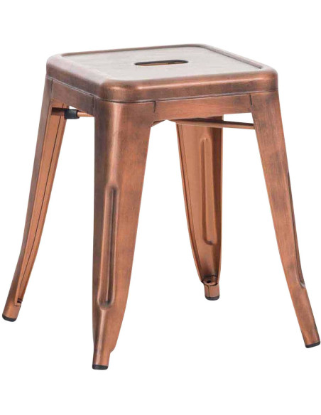 Tabouret bas style industriel en Métal Cuivré Kormack - 1