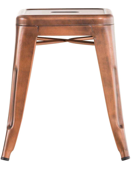Tabouret bas style industriel en Métal Cuivré Kormack - 2