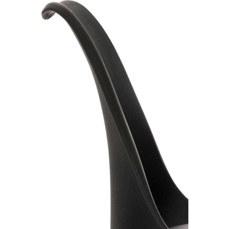 Chaise moderne scandinave en Polypropylène Polyuréthane Noir Bois de hêtre Naturel Floki - 4