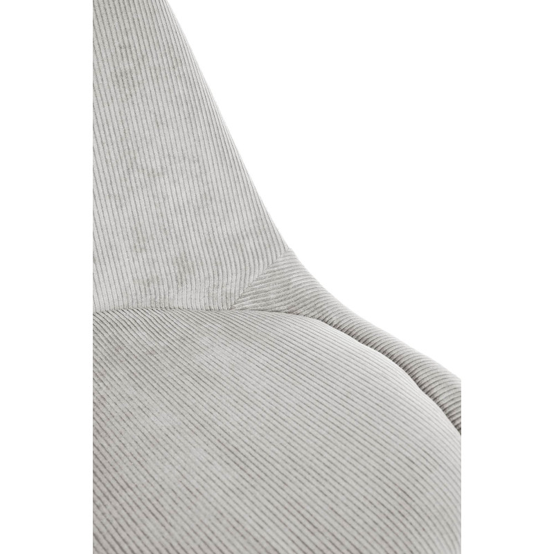 Chaise moderne scandinave en Velours côtelé Beige Bois de hêtre Naturel Floki - 7