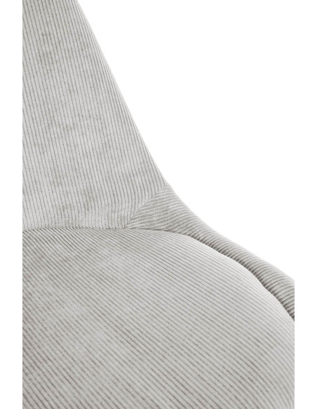 Chaise moderne scandinave en Velours côtelé Beige Bois de hêtre Naturel Floki - 7