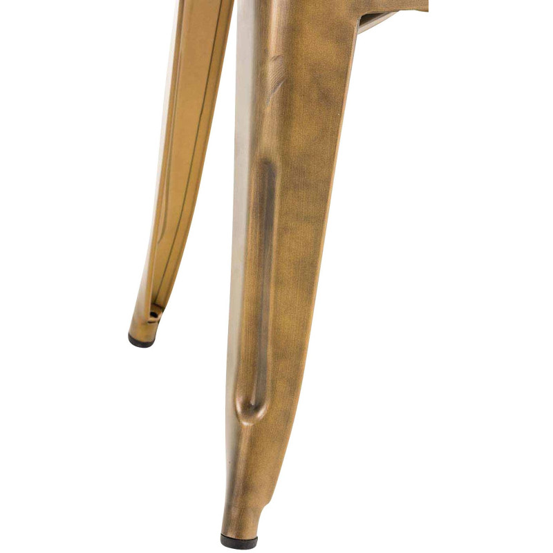 Tabouret bas style industriel en Métal Doré Kormack - 3
